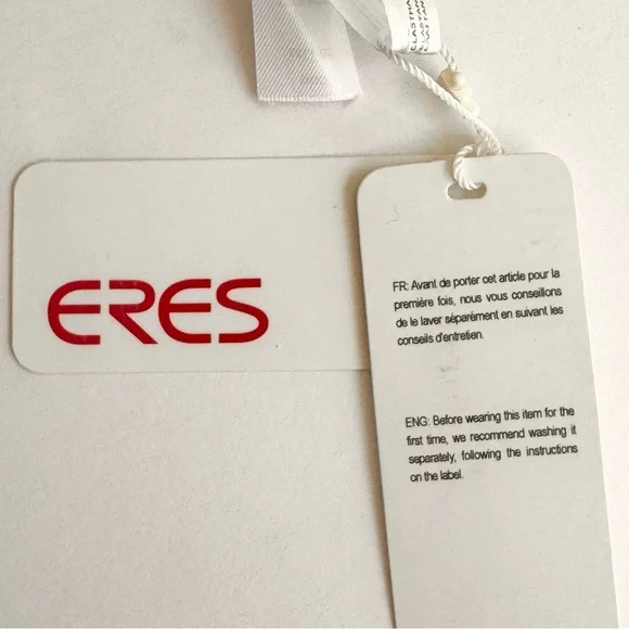 NWT ERES “Lumi” Multi Position Triangle Bikini Top Pink Fizz with Braiding - Picture 8 of 16